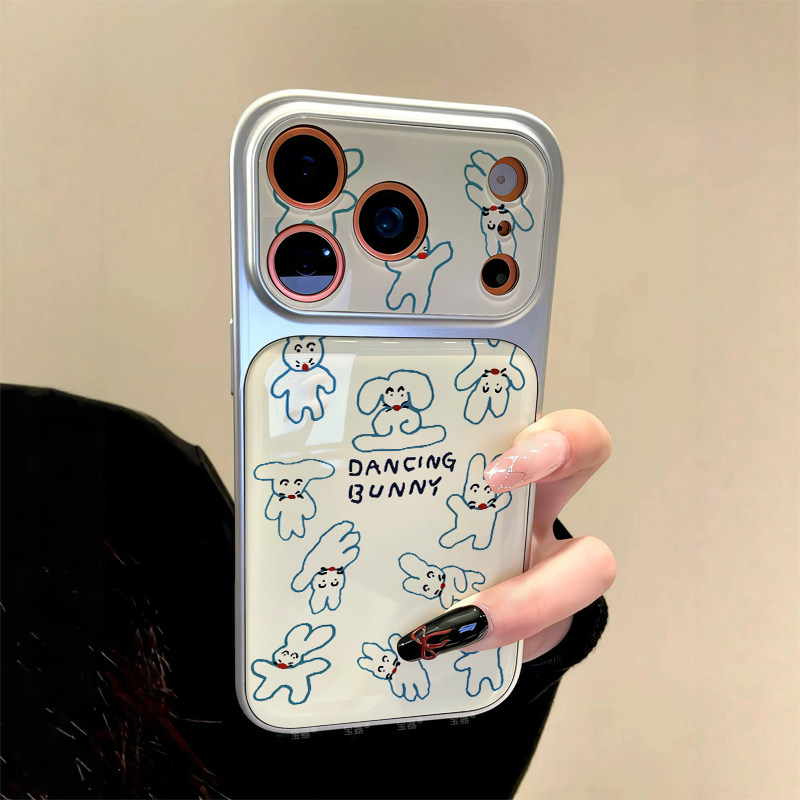 蓝兔子适用苹果17pro手机壳iphone16保护套15plus硅胶14超薄air全包 镜头13玻璃Promax防摔秒变新款男女高级
