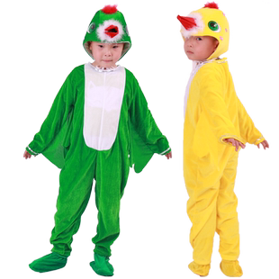 儿童演出服小鸟动物服装黄鹂鸟幼儿园百灵鸟寒号鸟卡通舞蹈表演服