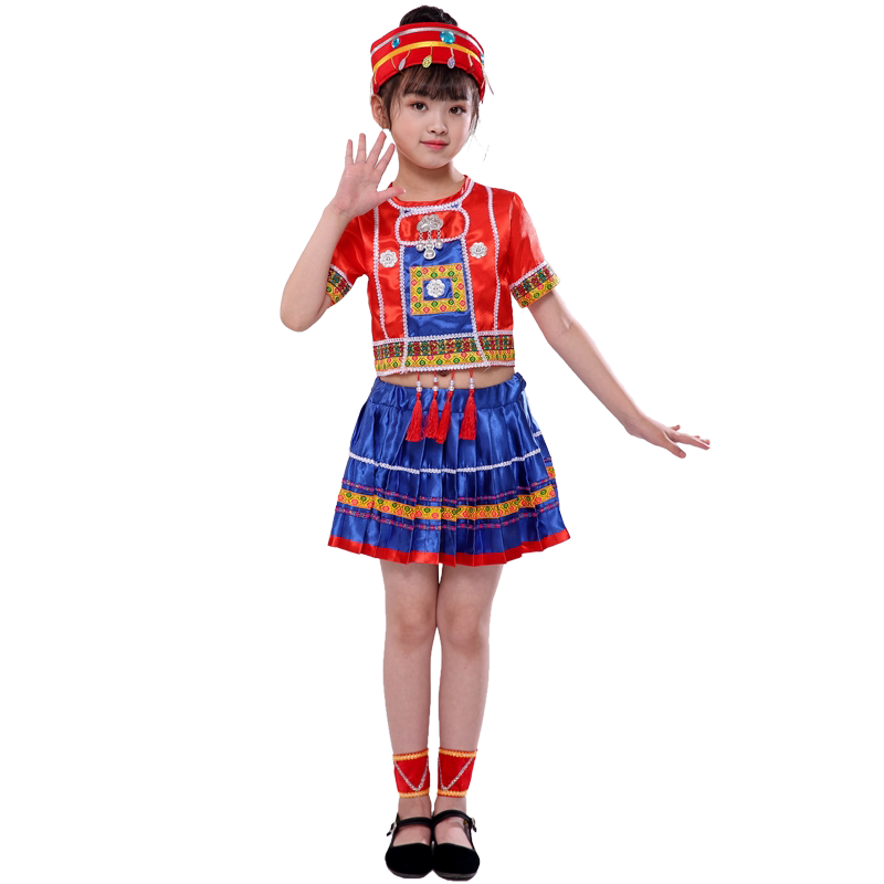 儿童黎族普米族演出服饰