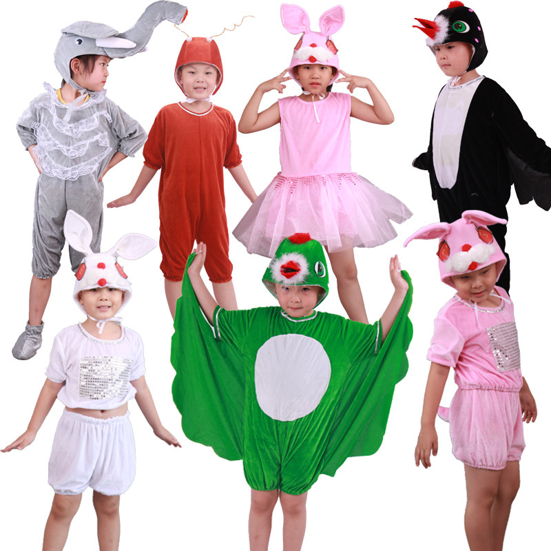儿童找呀找朋友童话剧表演服装小鸟大象蚯蚓兔子卡通动物演出服饰