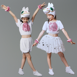 儿童小马过河演出服动物服装幼儿园白马衣服话剧卡通舞蹈表演服饰