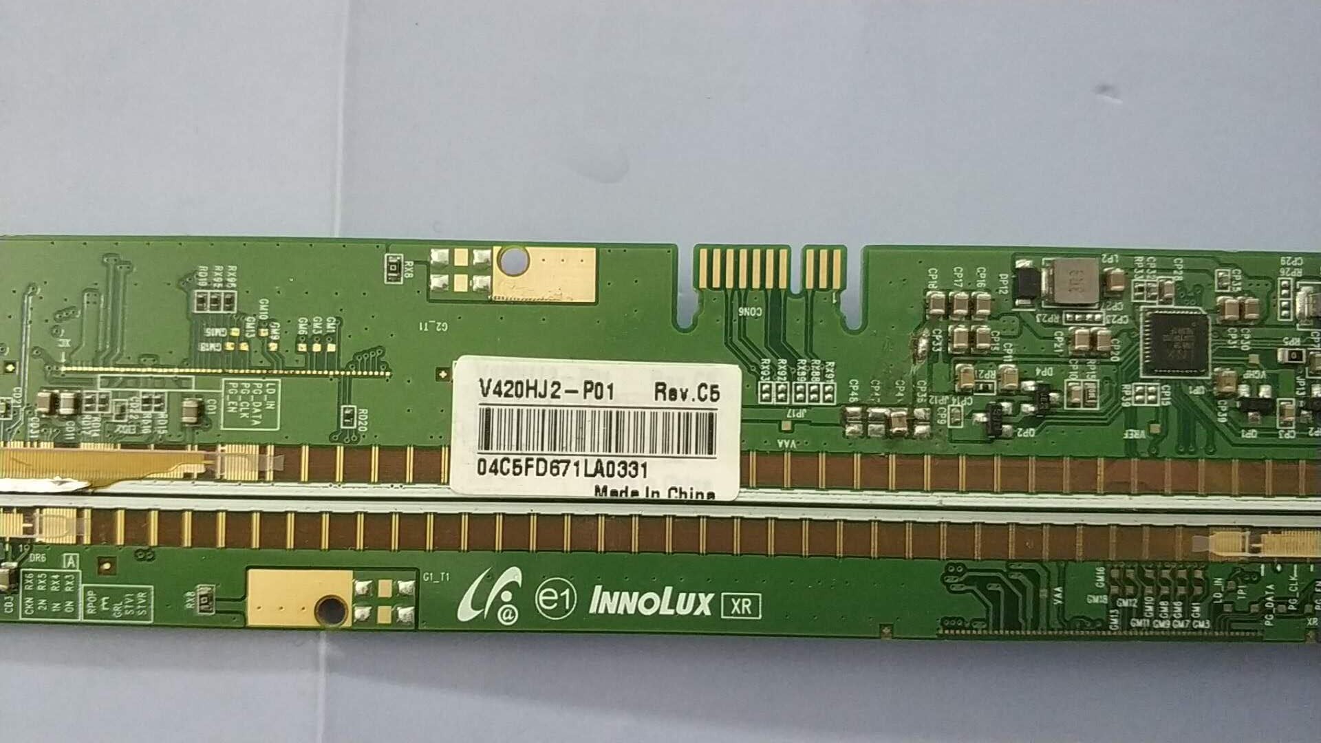 奇美新款边板V420HJ2-P01 Rev.C5 INNOLUX XR 一对  只有纸标型号