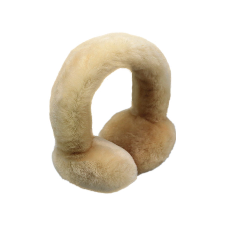暖优美羊皮毛一体耳保暖男女真皮羊毛耳套耳包耳护皮草黑色耳罩