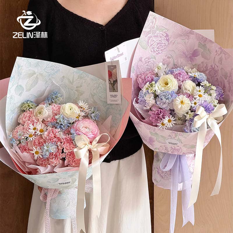 亲节新款岁岁芳华包花纸图片