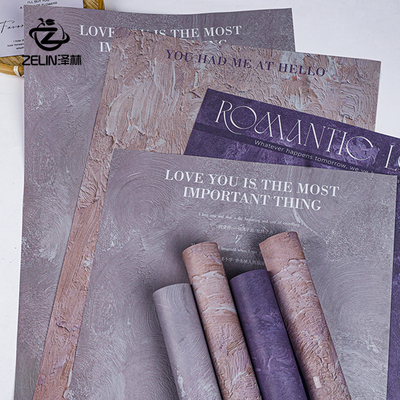 油画风乌梅子酱鲜花包装纸