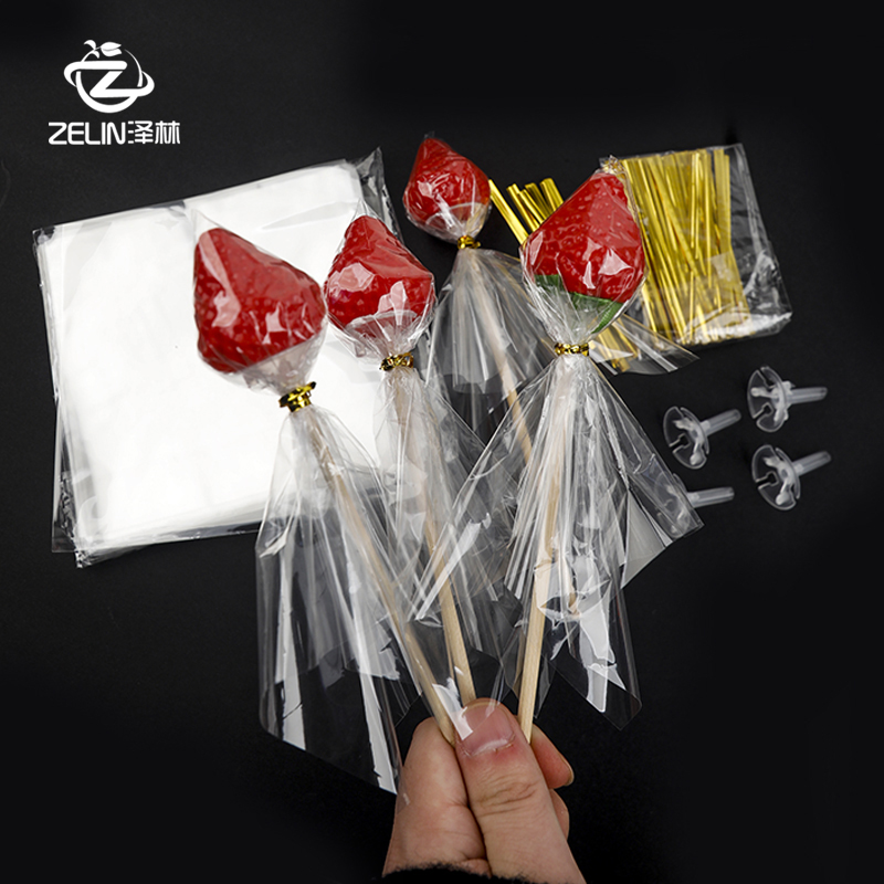 透明加厚草莓包装袋子套装