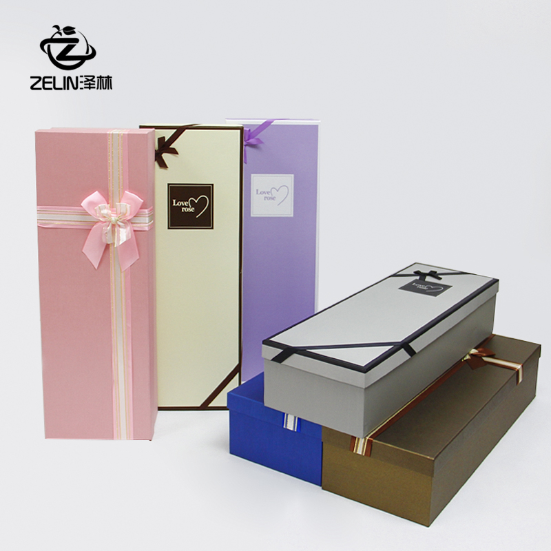 泽林花艺资材鲜花盒挚爱款套二长方礼盒花店包装盒玫瑰花束盒子