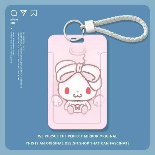 汎用兔暴力熊学生滑盖卡套饭卡公交卡身份证件保护套门禁校园卡