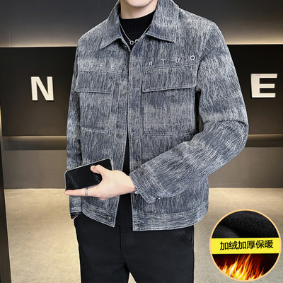 牛仔外套男秋冬季2025新款
