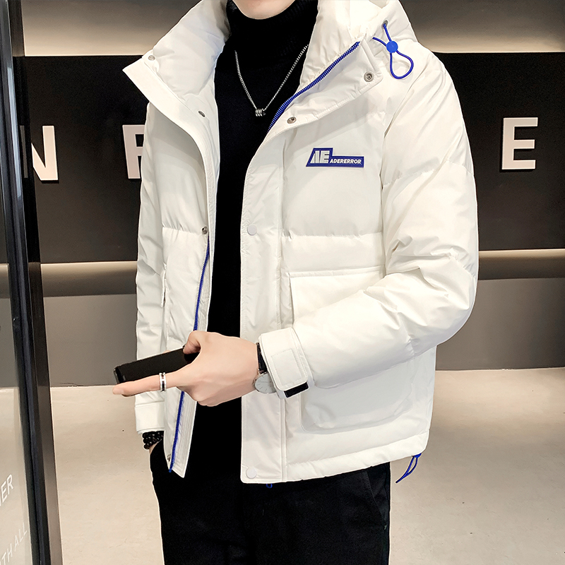 男士羽绒服2021年新款潮牌冬装轻薄加厚短款男装帅气连帽冬季外套
