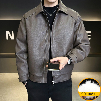 轻薄羽绒服男款冬季外套皮夹克