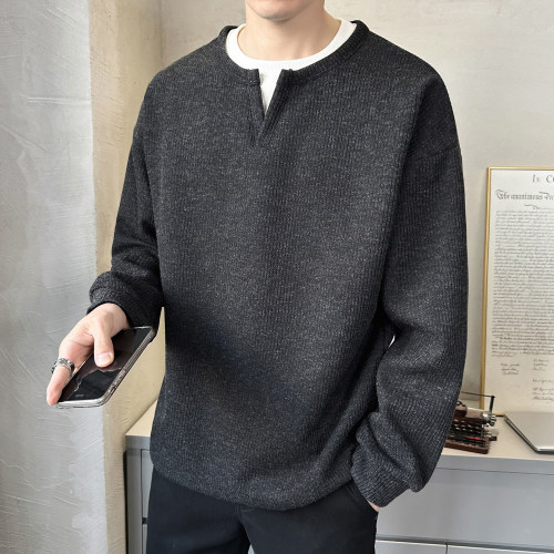 假两件卫衣男长袖t恤2026春秋季新款男装内搭打底衫体恤上衣小衫