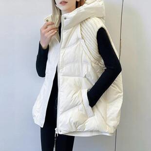 冬季新款羽绒马甲女韩版网红连帽背心短款显瘦百搭休闲外套