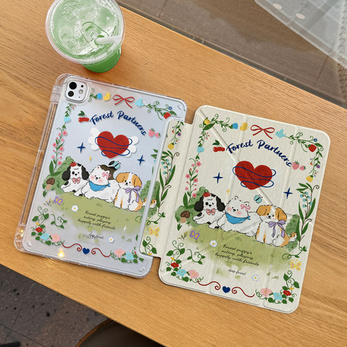 三折y型iPad加厚背板防弯保护壳