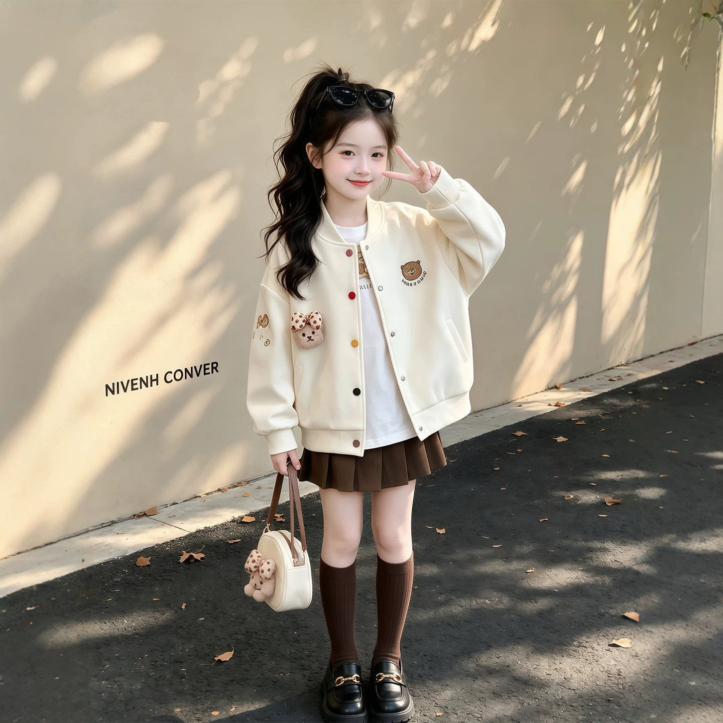 2026春秋女大童韩系棒球服外套