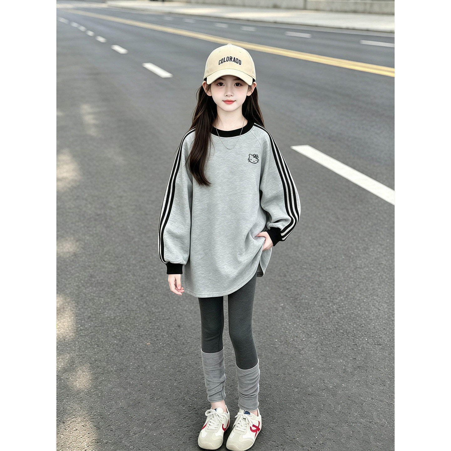 女童卫衣春秋款2026超火外套儿童洋气炸街衣服大童秋装长袖打底衫