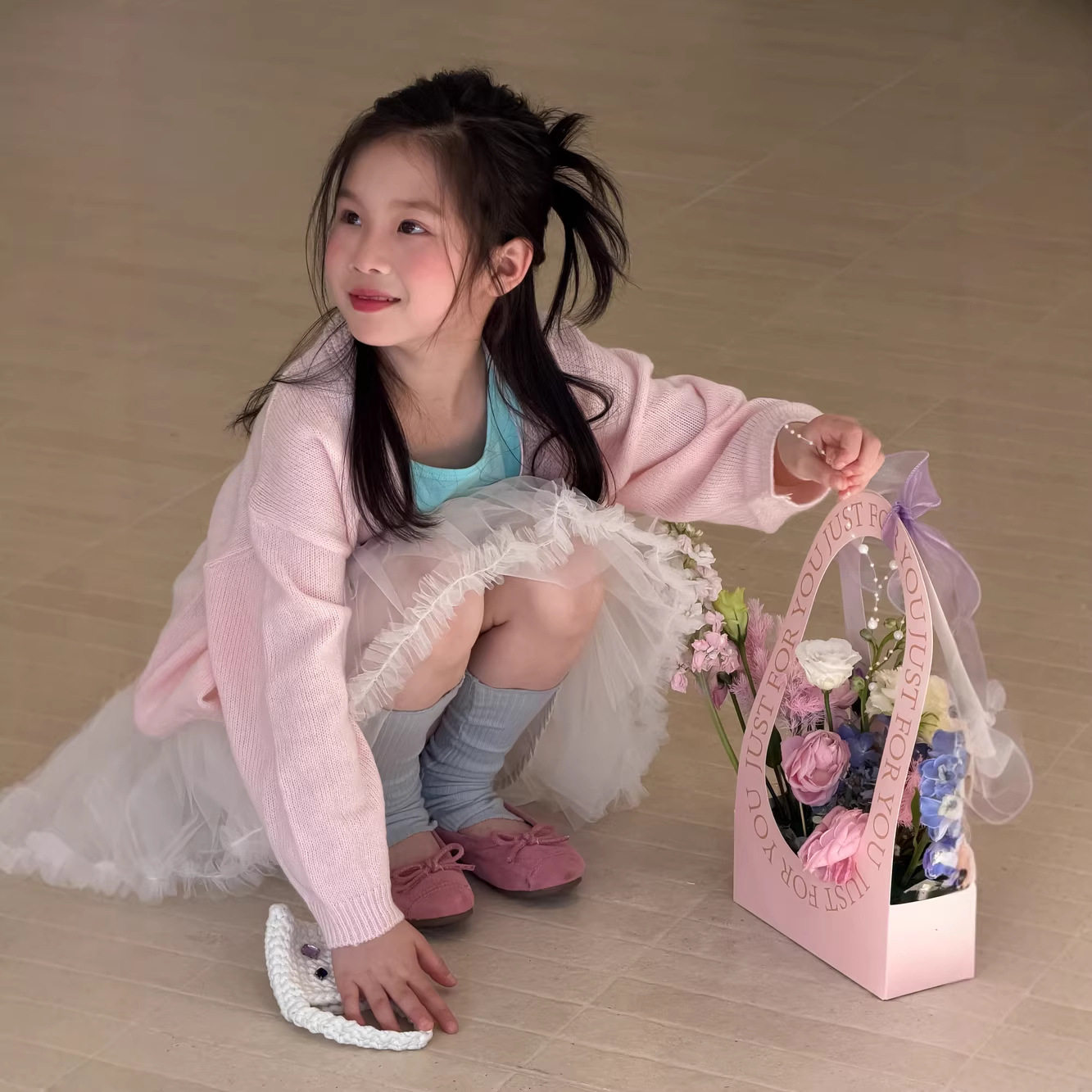 末小蒙童毛衣2026春季女童韩版纯色针织开衫外套儿童百搭粉色开衫
