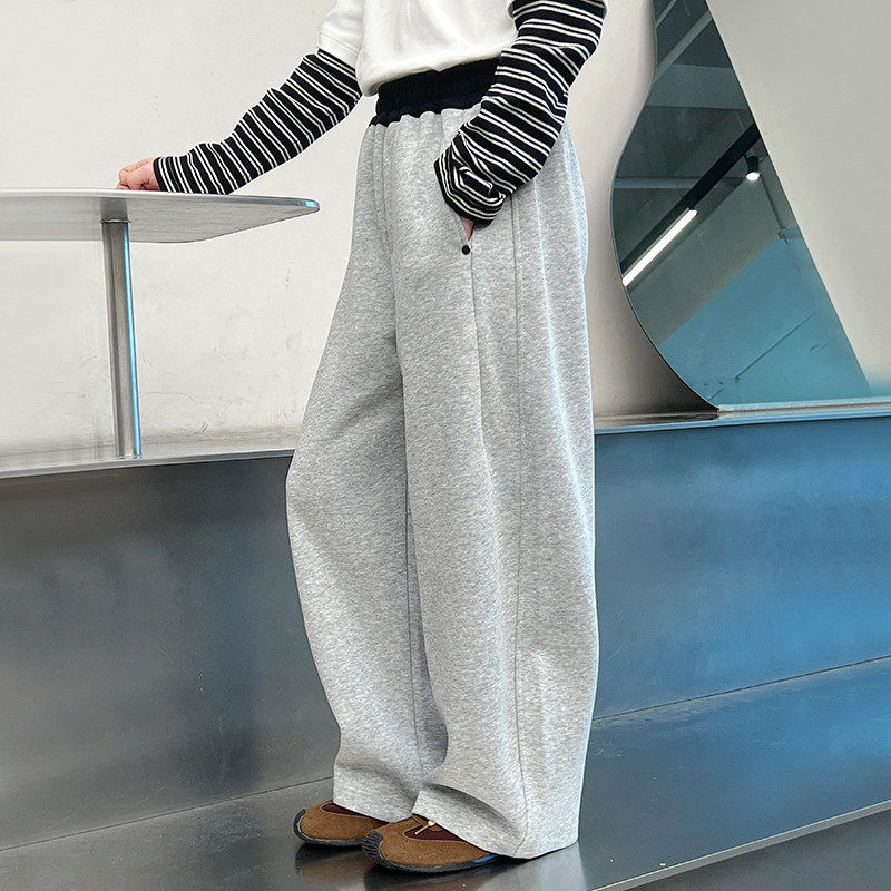 女童直筒运动裤儿童洋气宽松休闲裤大童长裤子女孩2026春秋装新款