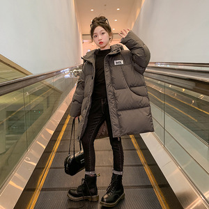 女童羽绒服2023新款洋气儿童冬季韩版女大童装冬装亲子中长款外套