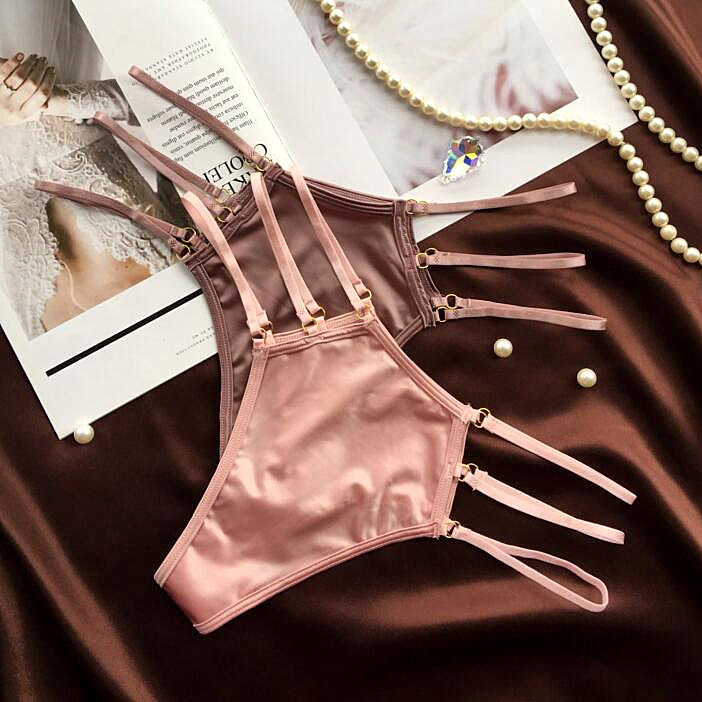 奢华光面欧美风金属侧细带T字丁字裤丝滑锦纶性感低腰内裤女短裤,女士内衣/男士内衣/家居服,女丁字裤,淘宝优惠券,粉丝福利购,淘宝优惠卷