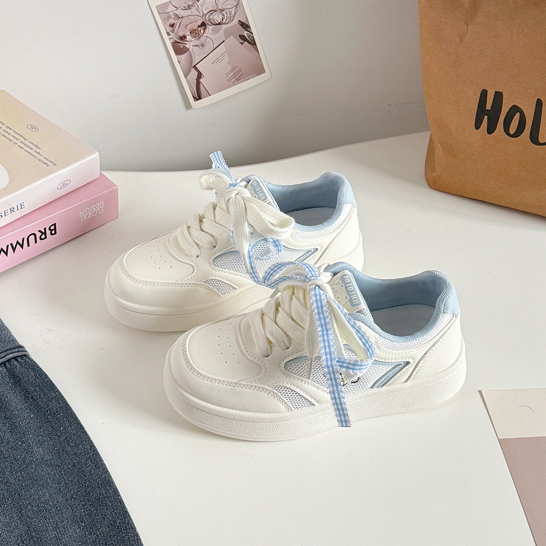 鞋子女春夏2026新款ins百搭学生小白鞋透气网面休闲运动板鞋女款