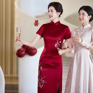 花满絮婉芸汐简约2026新款高端国际大牌崔万志官方旗舰店女装旗袍