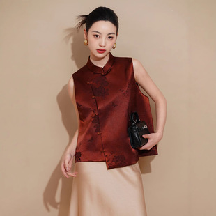 名兰世家官方旗舰店龙迪娘子写2026新款女装新中式国风马甲高级感