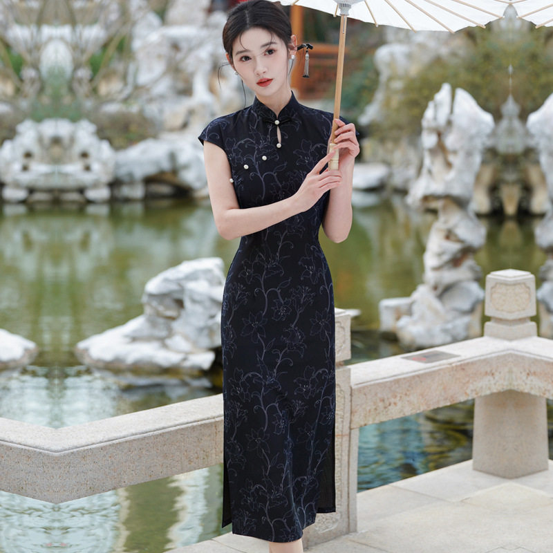 娘子写女装陶玉梅京派苏伊人名兰世家官方画报夫人戚薇旗舰店旗袍图片