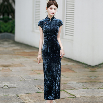 崔万志女装京派固执官方专柜同款2026新款龙迪旗舰店旗袍一珂锦绣