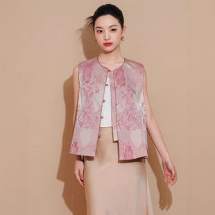 名兰世家官方旗舰店龙迪娘子写2026新款女装新中式国风马甲高级感