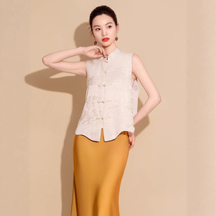 名兰世家官方旗舰店龙迪娘子写2026新款女装新中式国风马甲高级感