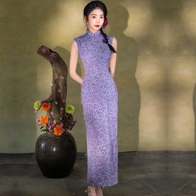 崔万志女装懿菲固执官方专柜同款2026新款龙迪旗舰店旗袍一珂锦绣