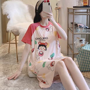 产后睡衣月子服夏季 薄款 5纯棉喂奶哺乳睡裙外出6孕妇连衣裙7月份8