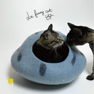 羊毛毡半封闭手工宠物猫窝