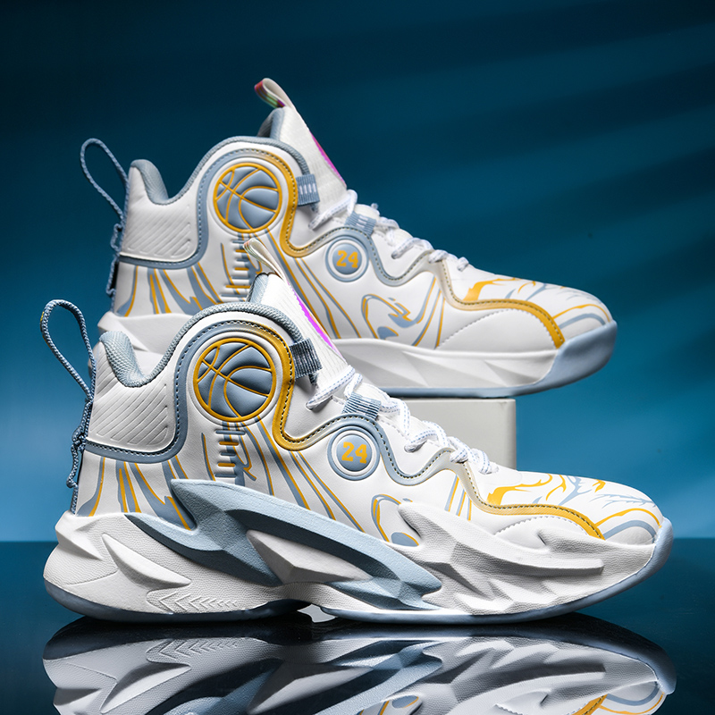 科比篮球鞋男冬季抓地防滑摩擦有声音儿童减震青少年实战运动球鞋