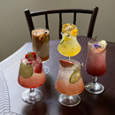 ins风网红果汁杯玻璃杯奶茶杯饮品杯饮料杯鸡尾酒杯果茶水杯子