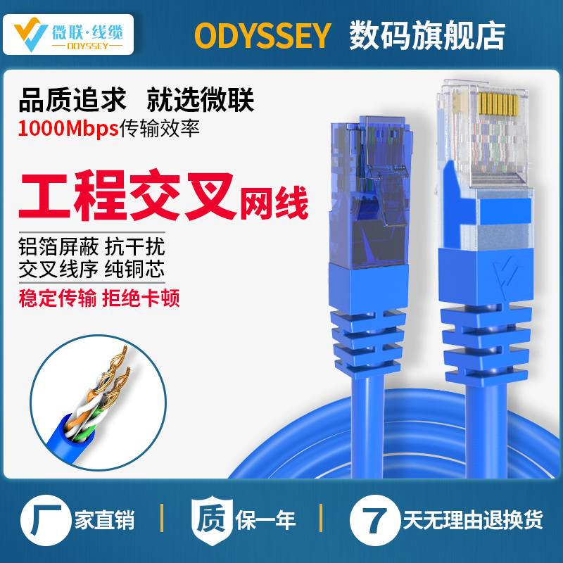 交叉网线123m5米6电