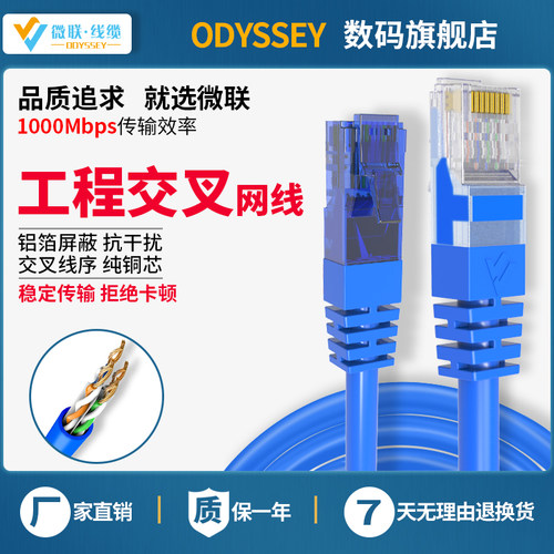 交叉网线123m5米6电