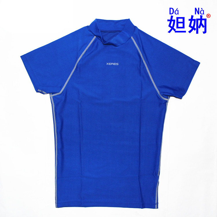户外防晒短袖女分体泳衣冲浪泳装漂流游泳防水母服男速干温泉上衣