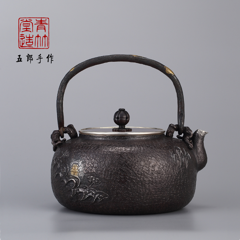 青竹日本进口纯银一张打烧水壶