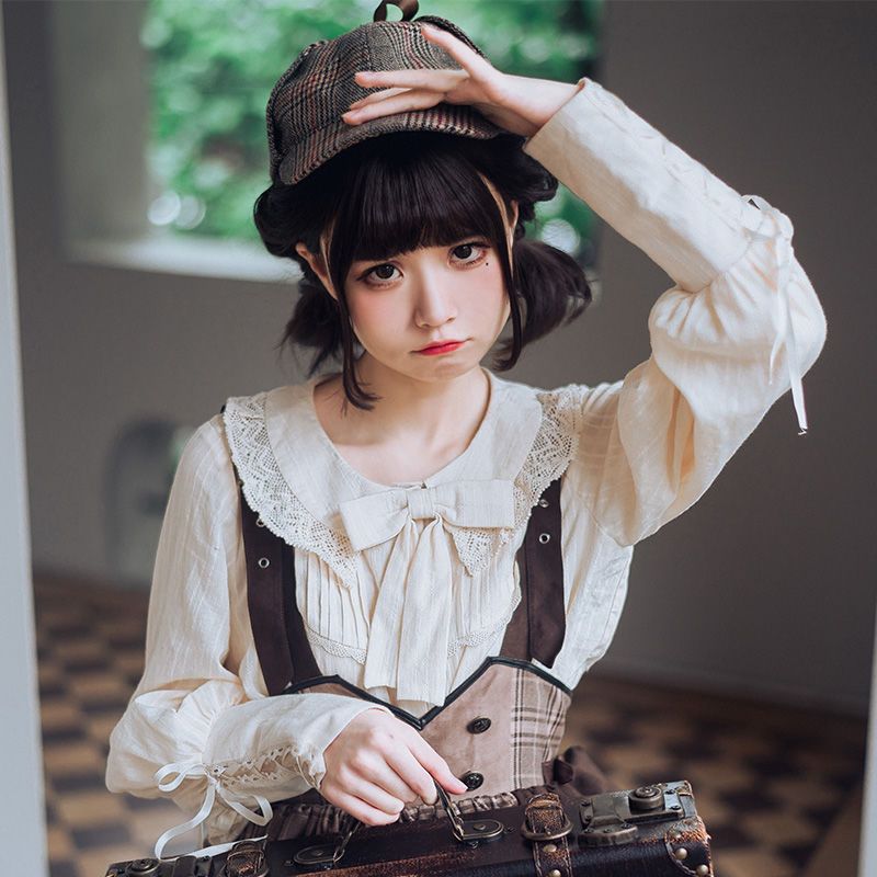 Lolita羊腿袖衬衫复古优雅衬衣