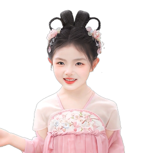 儿童汉服假发包古装女童舞台演出懒人发髻古风盘发头饰造型垫发包