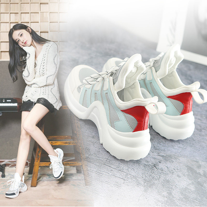 2019 Spring New sports shoes Korean Edition ulzzang Harajuku Versatile Soft sister White shoes 2018 Daddy shoesin the Women's Shoes, Low shoes  category - from Buy2taobao.com to provide professional Taobao agent buy service