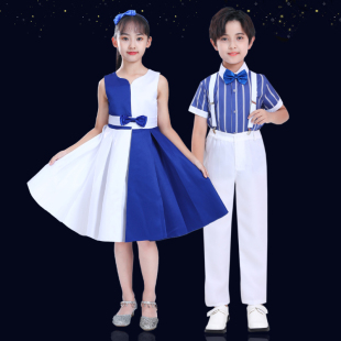 六一儿童节大合唱团演出服集体中小学生男女诗歌朗诵舞蹈表演服装