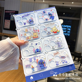 史迪仔适用iPhone15 钢化玻璃14Plus卡通防摔一体彩膜 14Pro后摄像头保护膜新款 17promax可爱镜头膜苹果13