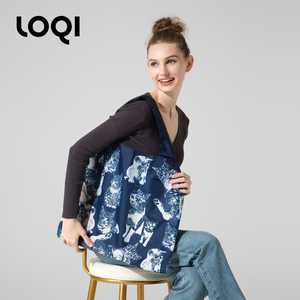LOQI宠物猫狗系列单肩便携折叠无纺布环保手提购物袋大容量超大号