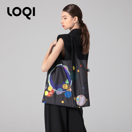 LOQI艺术家抽象几何环保购物袋
