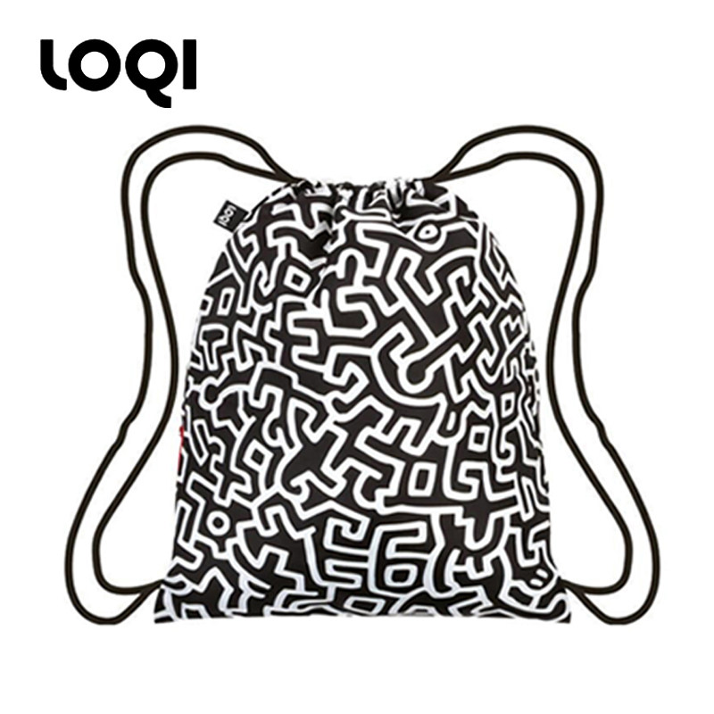 德国LOQI设计师系列双肩束口袋轻便旅行背包时尚女便携防水折叠包