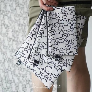 LOQI&梁贺LEGO与光共舞插画环保购物袋整理袋旅行包 向着东方