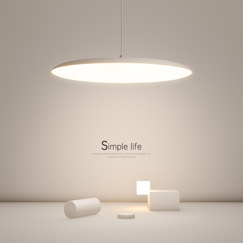 极简圆形单头餐厅吊灯